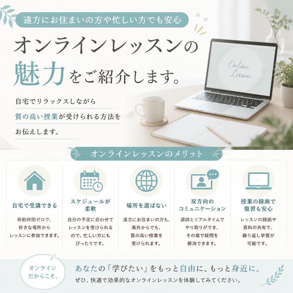 便利なオンラインレッスン