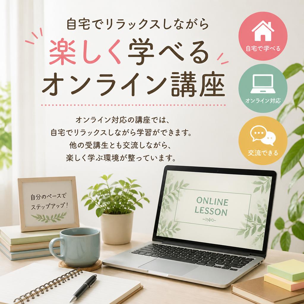 自宅学習でリラックスして受講