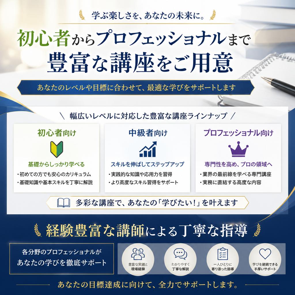 3. 満足度の高いカリキュラムと講師陣