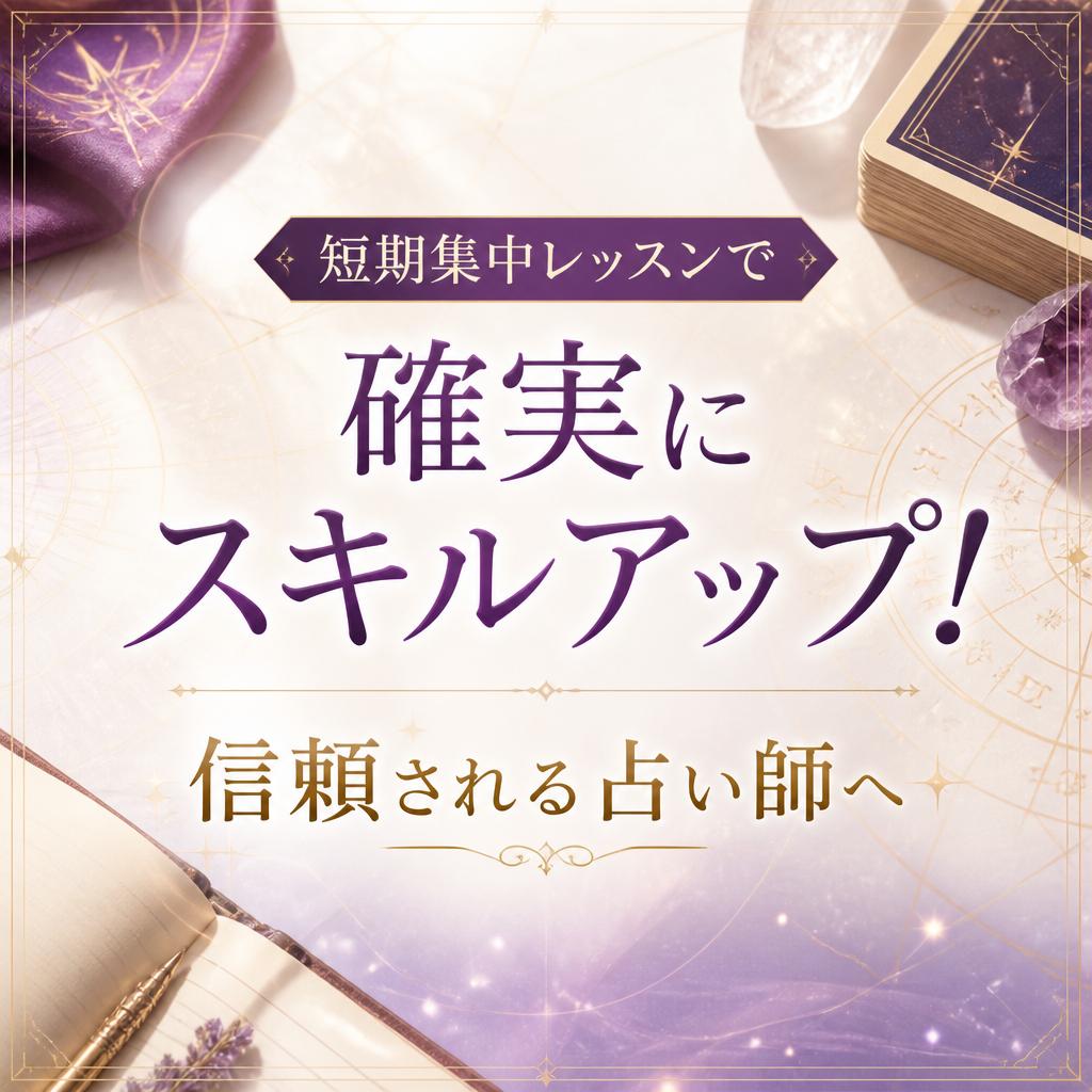 短期集中レッスンで確実にスキルアップ！信頼される占い師へ