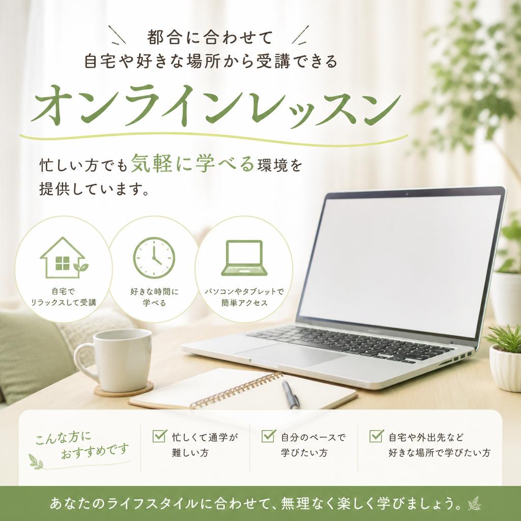 オンライン対応で自宅学習が可能