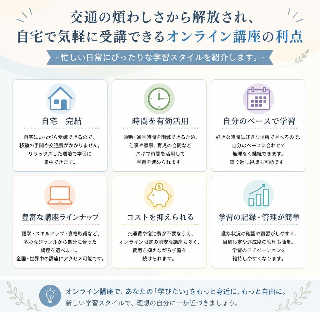 オンライン講座で自由に学ぶ！