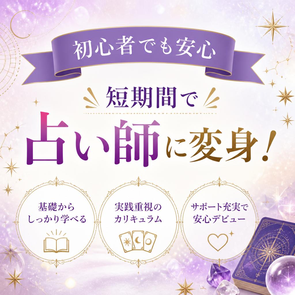 初心者でも安心、短期間で占い師に変身！