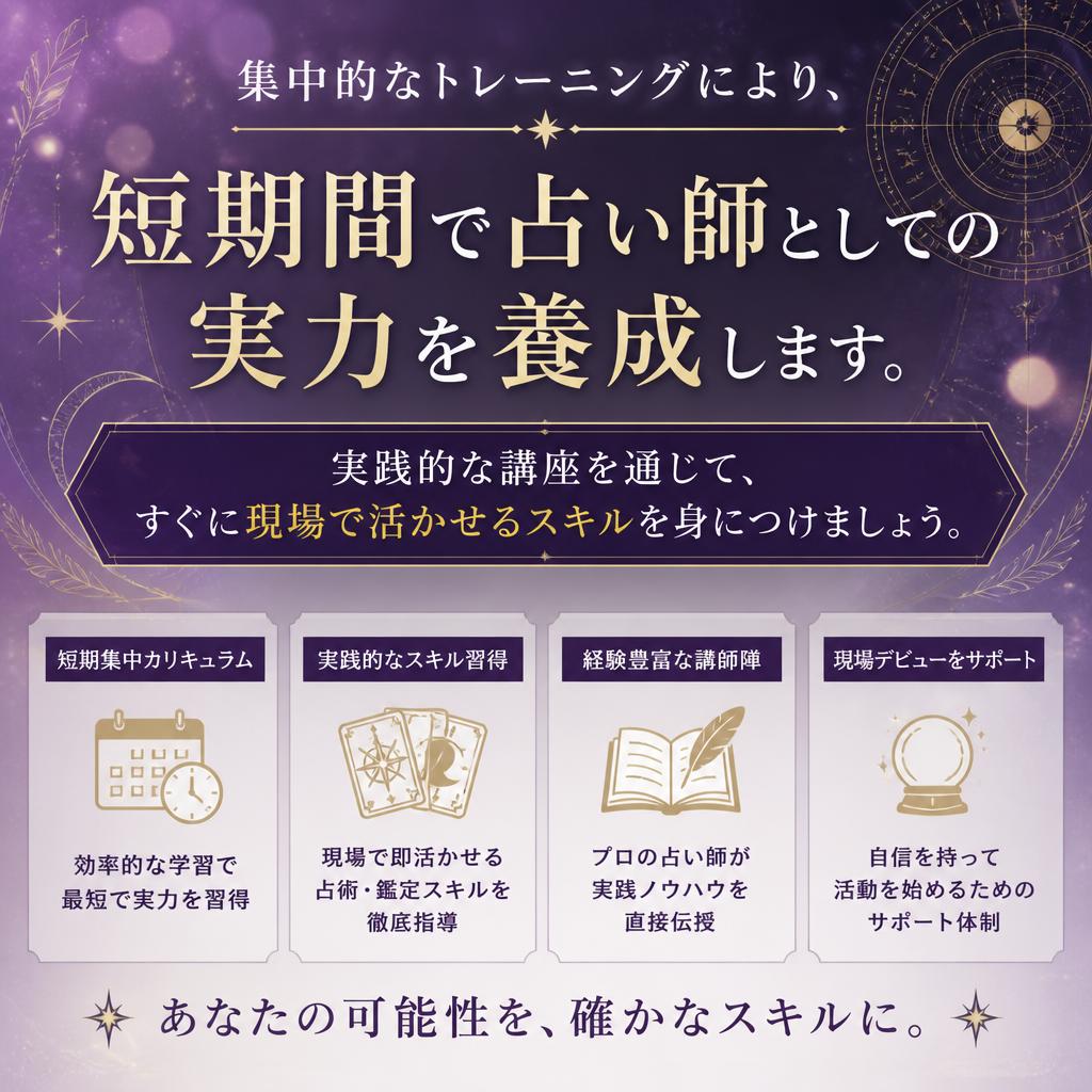 短期間でマスターできる特別プログラム