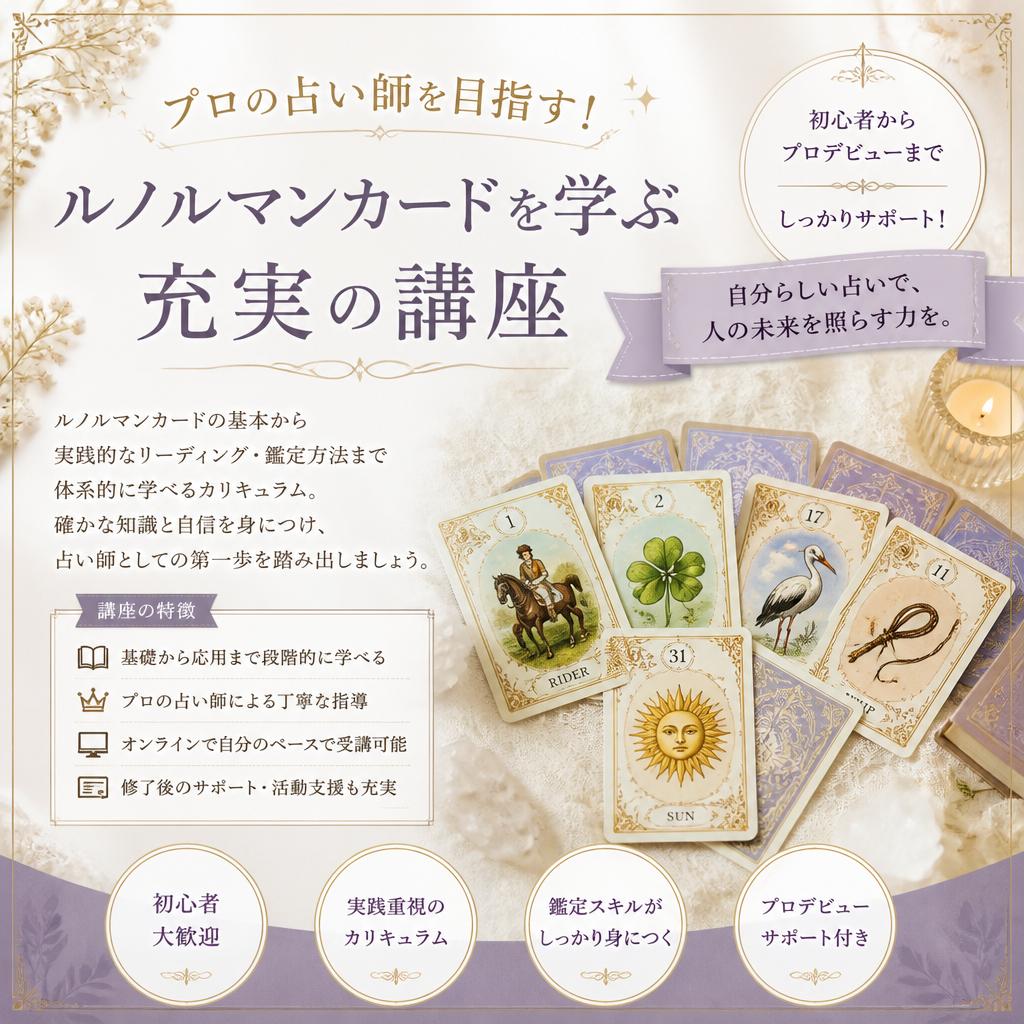 プロの占い師を目指す！ルノルマンカードを学ぶ充実の講座
