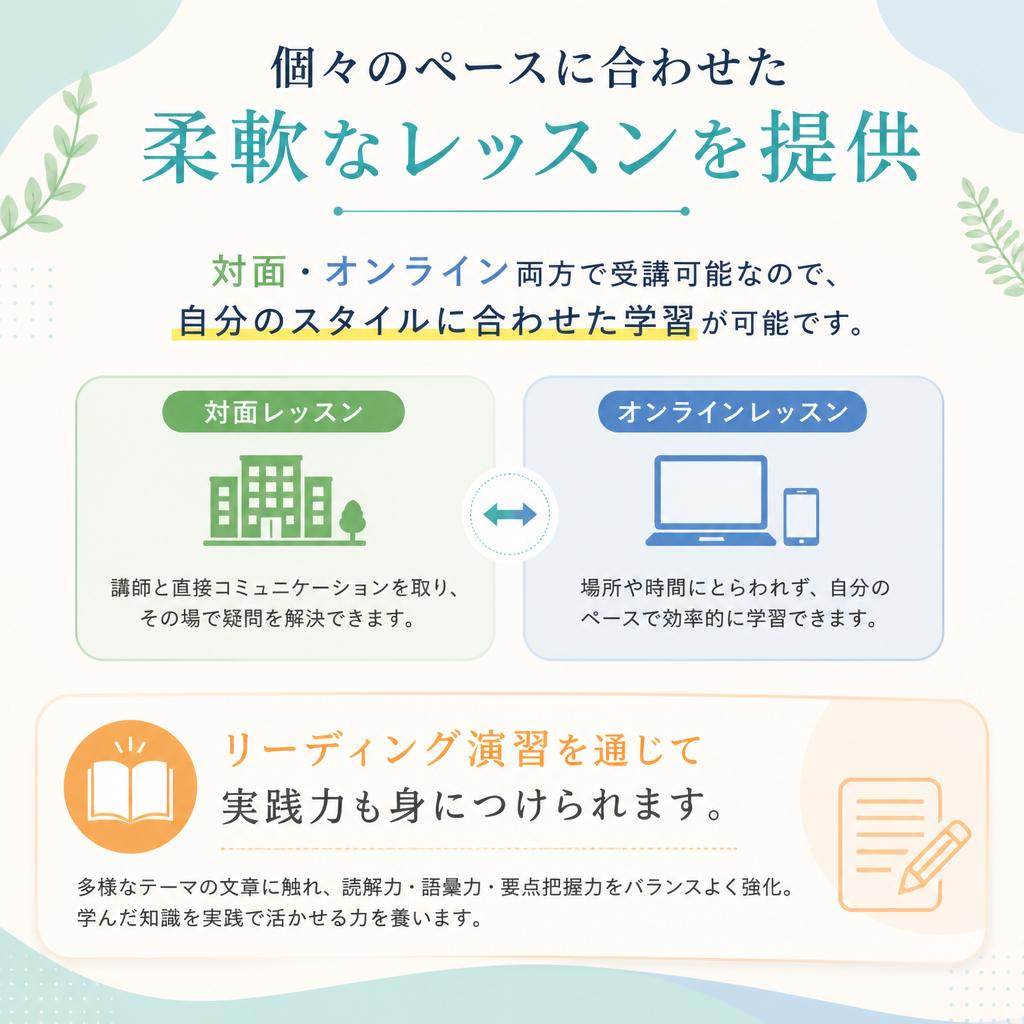 プライベートレッスンの特長