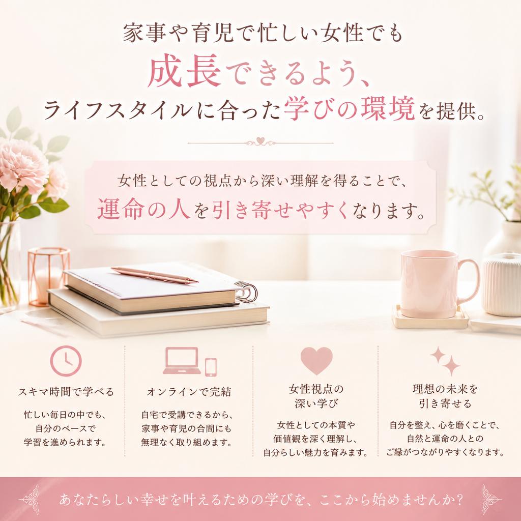 女性特有の悩みに寄り添った学び