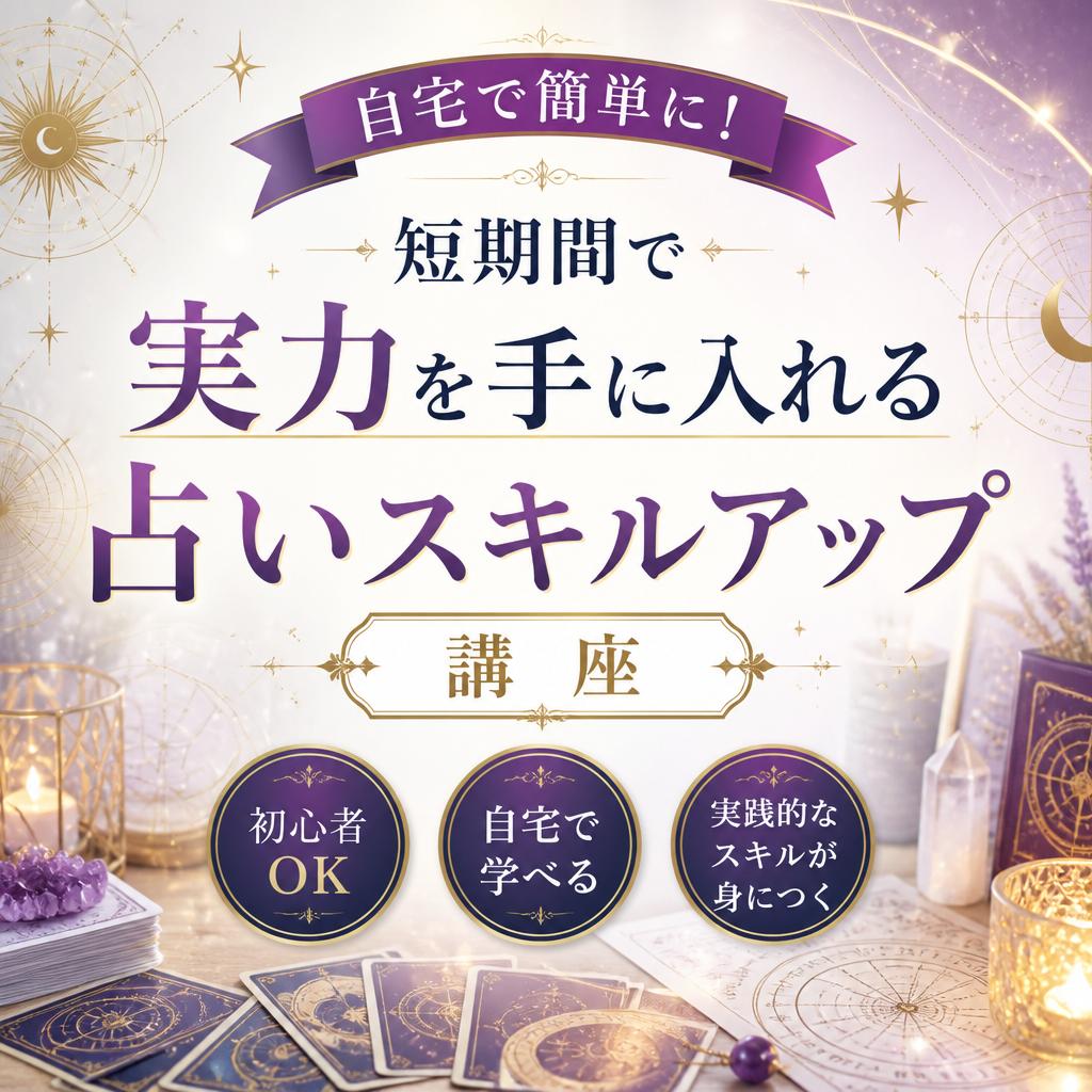 自宅で簡単に！短期間で実力を手に入れる占いスキルアップ講座