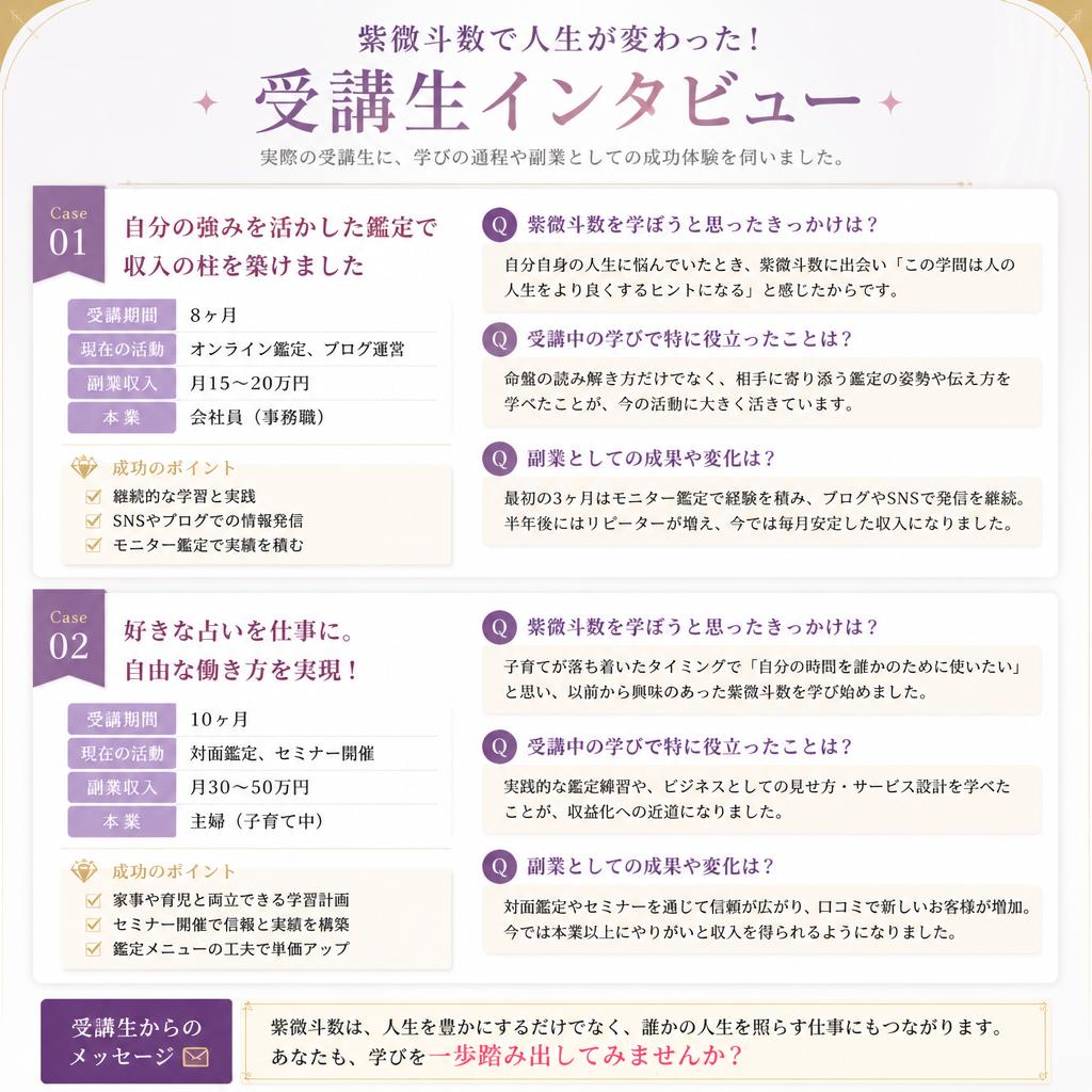受講生の声：成功事例紹介