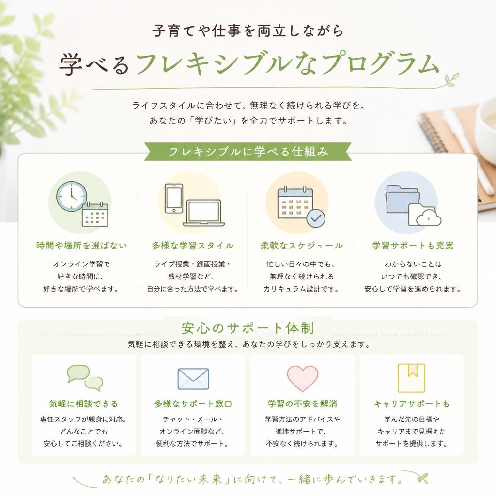 女性に優しい学びの環境