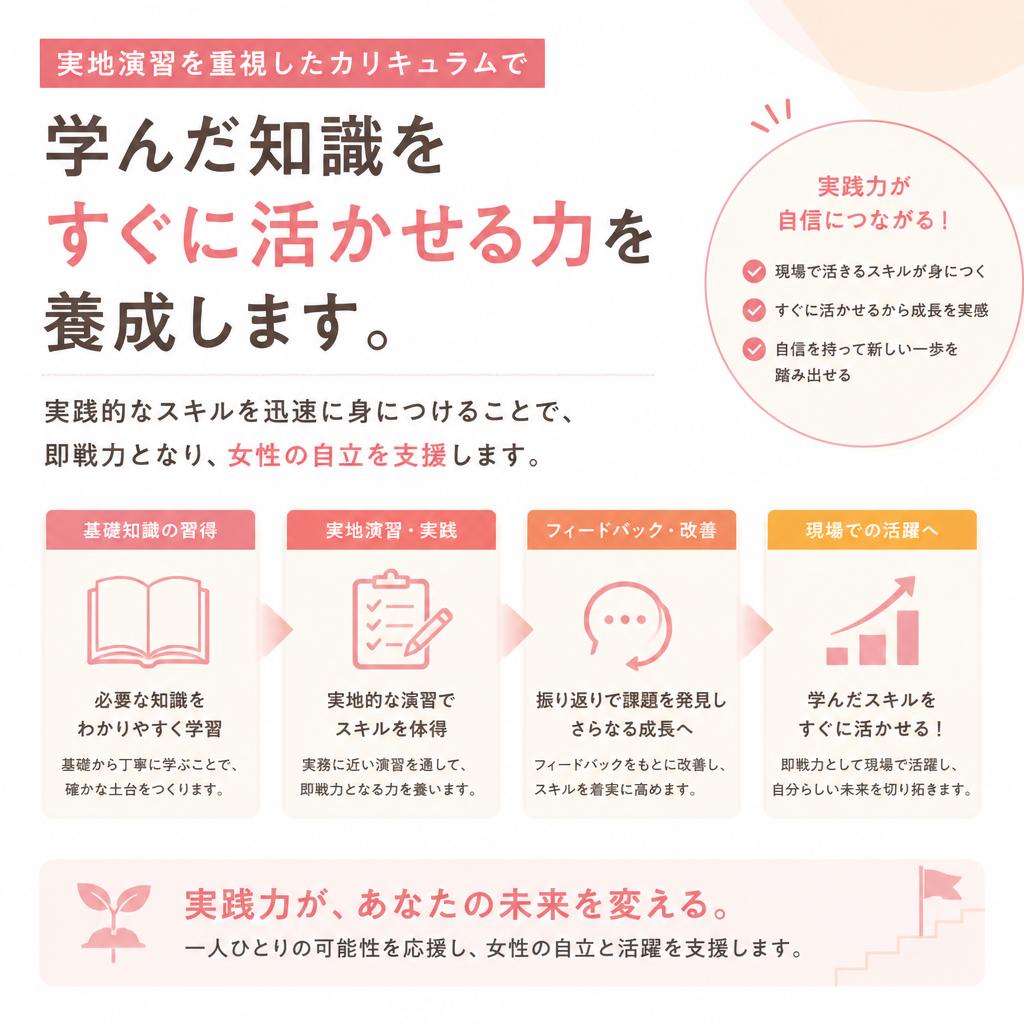 実践力を養成し、すぐに活躍できる！
