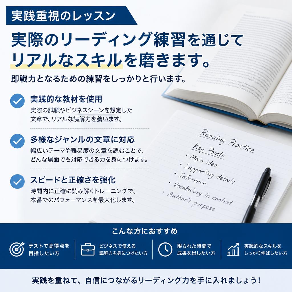 実践的なレッスンで即戦力を養成