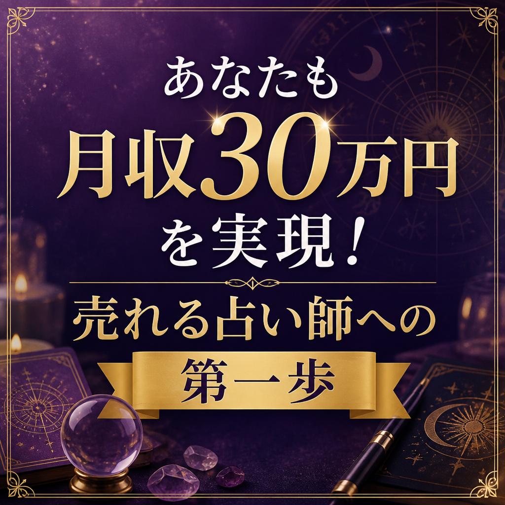あなたも月収30万円を実現！売れる占い師への第一歩