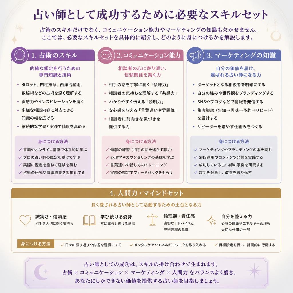 売れる占い師になるためのスキルセット