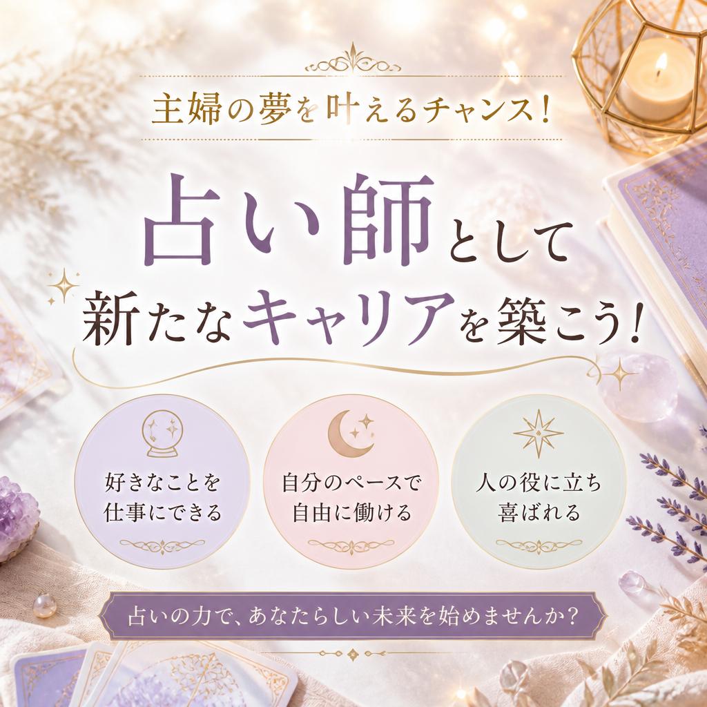 主婦の夢を叶えるチャンス！占い師として新たなキャリアを築こう！