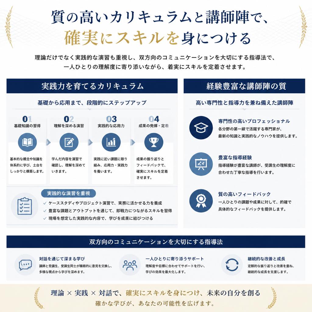 実践的な学びとサポート