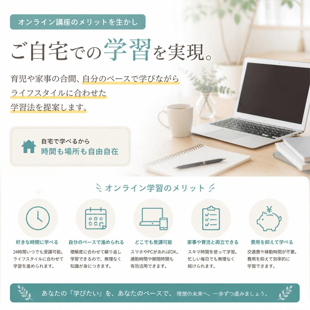 フルリモートで学べる - 隙間時間を有効活用