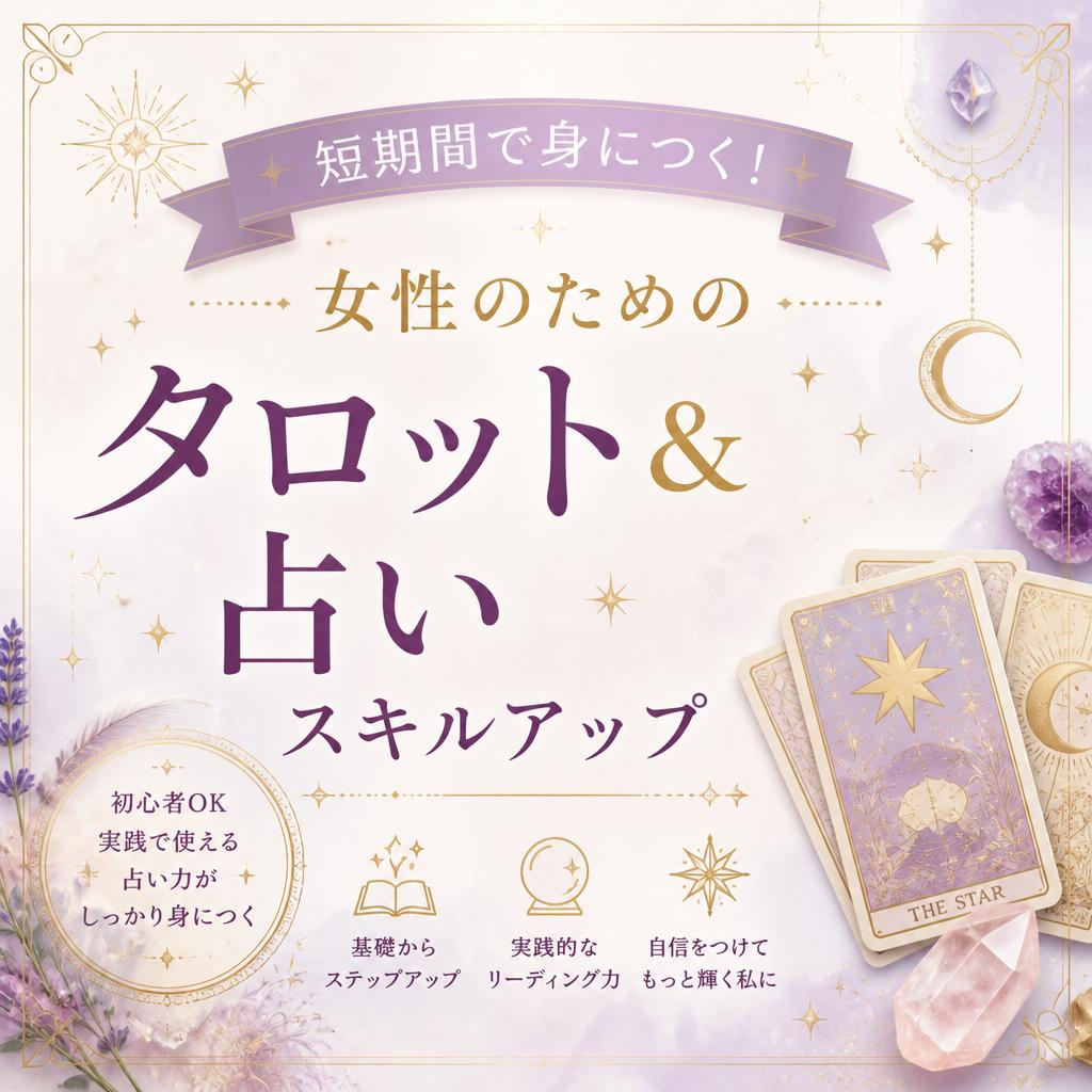短期間で身につく！女性のためのタロット＆占いスキルアップ