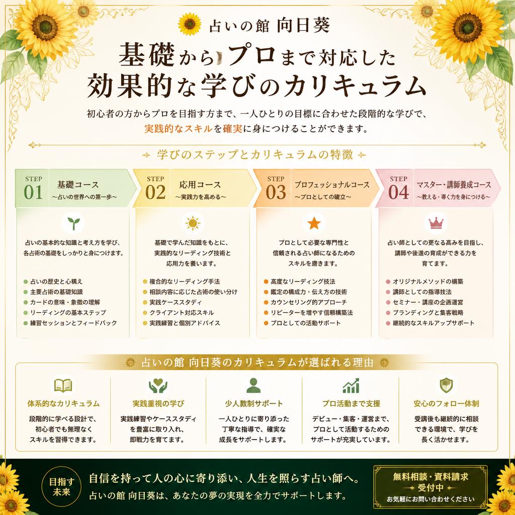 3. 占いスキルアップのための充実したカリキュラム