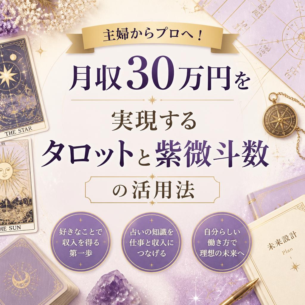 主婦からプロへ！月収30万円を実現するタロットと紫微斗数の活用法