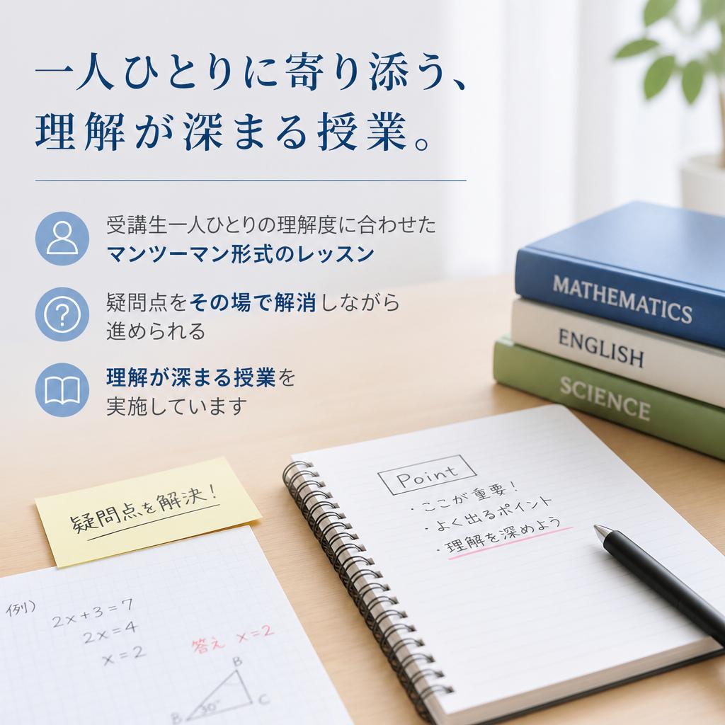 少人数制でマンツーマンレッスン