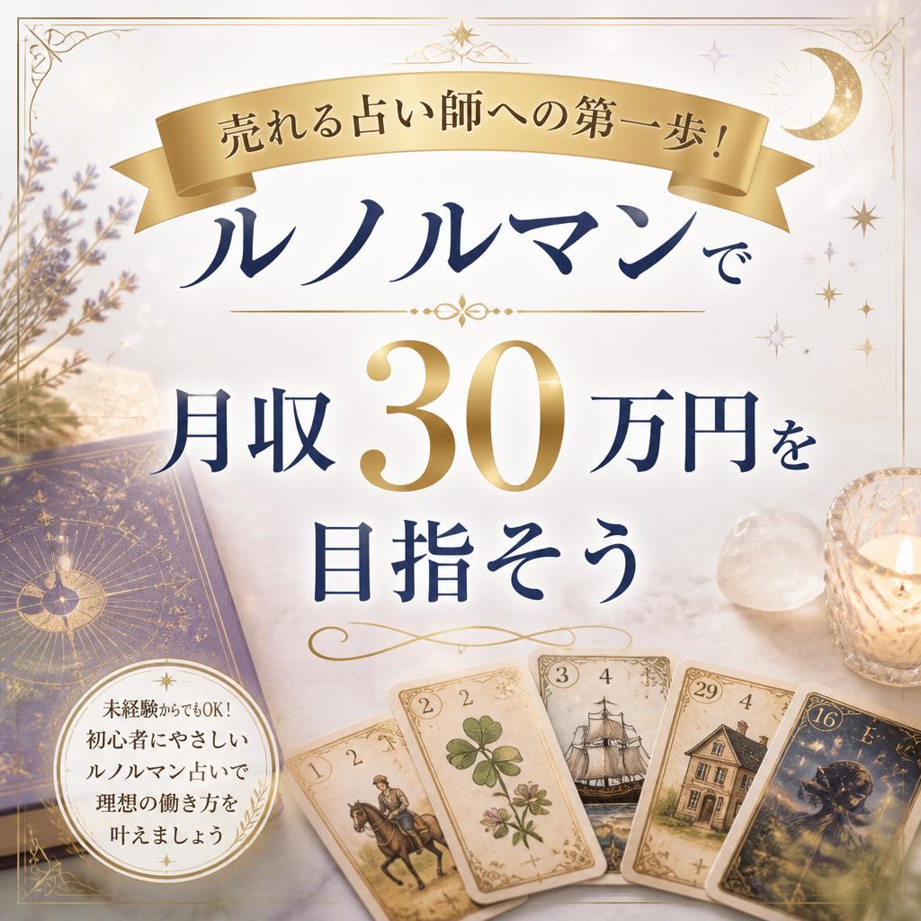 売れる占い師への第一歩！ルノルマンで月収30万円を目指そう