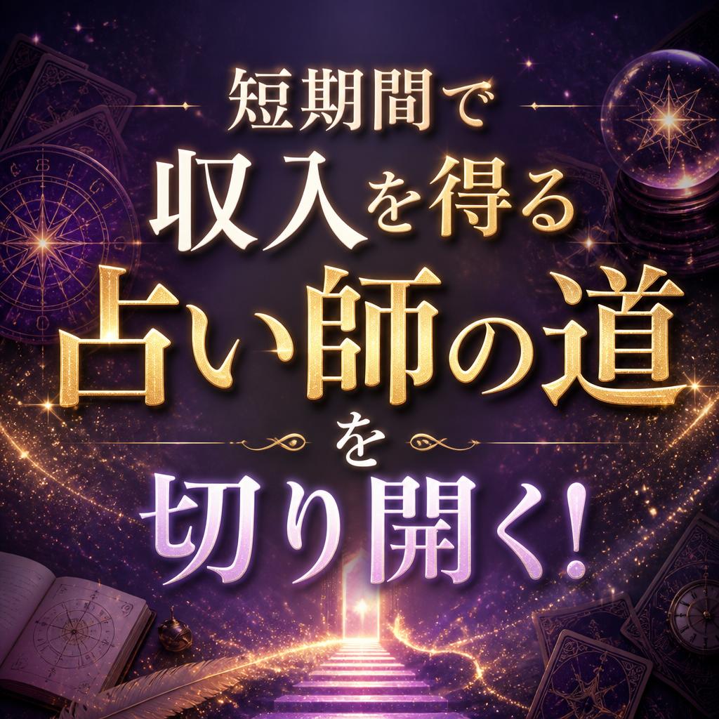 短期間で収入を得る占い師の道を切り開く！