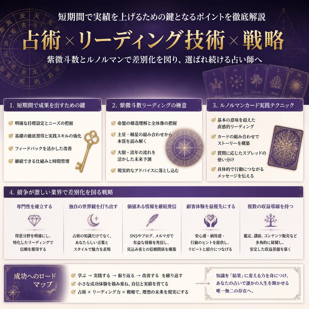 短期間で売れる占いの秘訣
