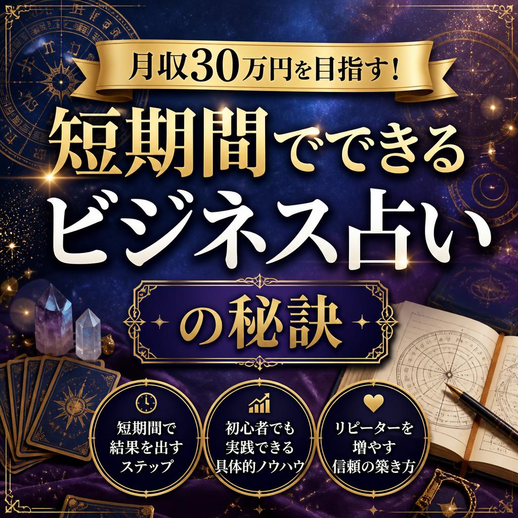 月収30万円を目指す！短期間でできるビジネス占いの秘訣