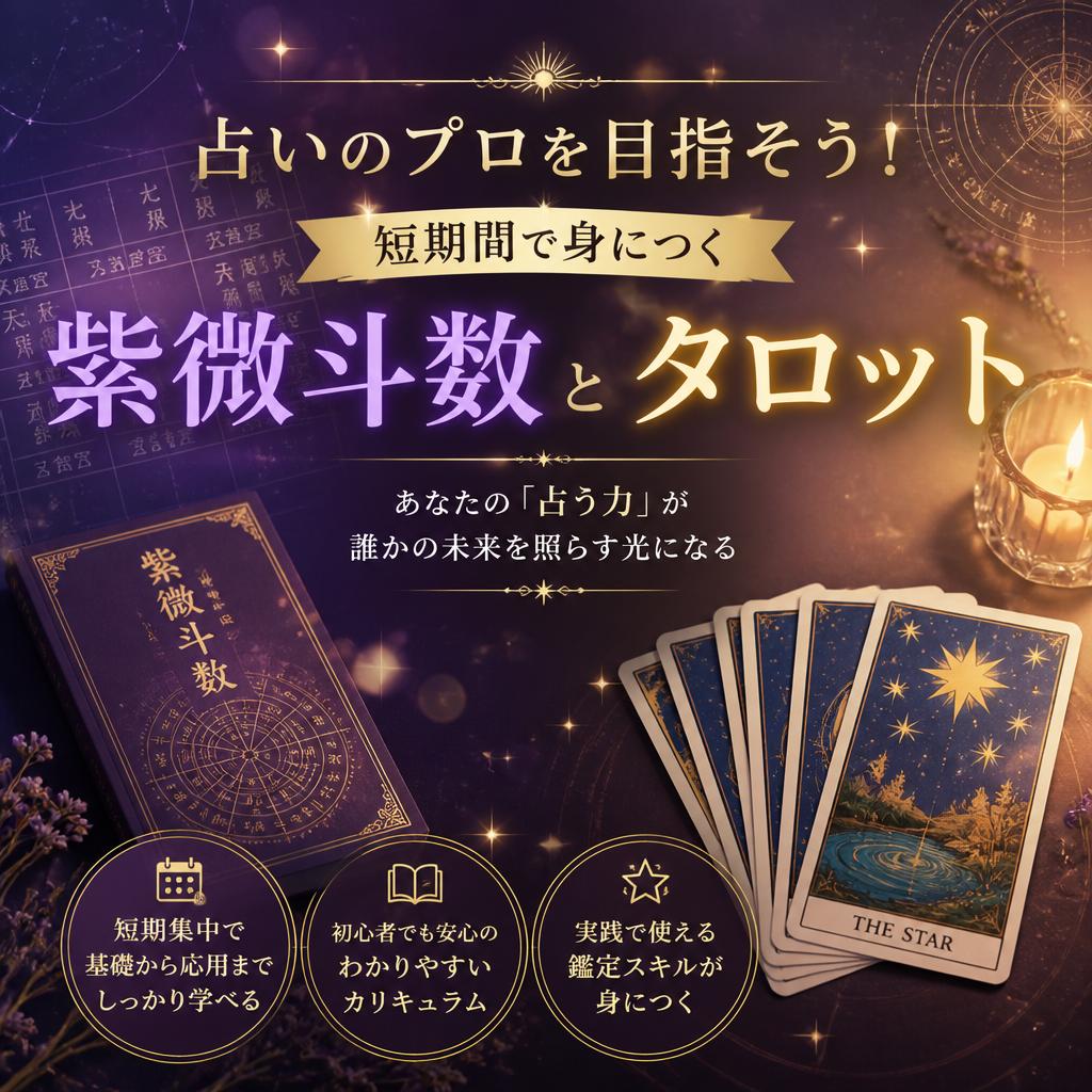 占いのプロを目指そう！短期間で身につく紫微斗数とタロットのスキル