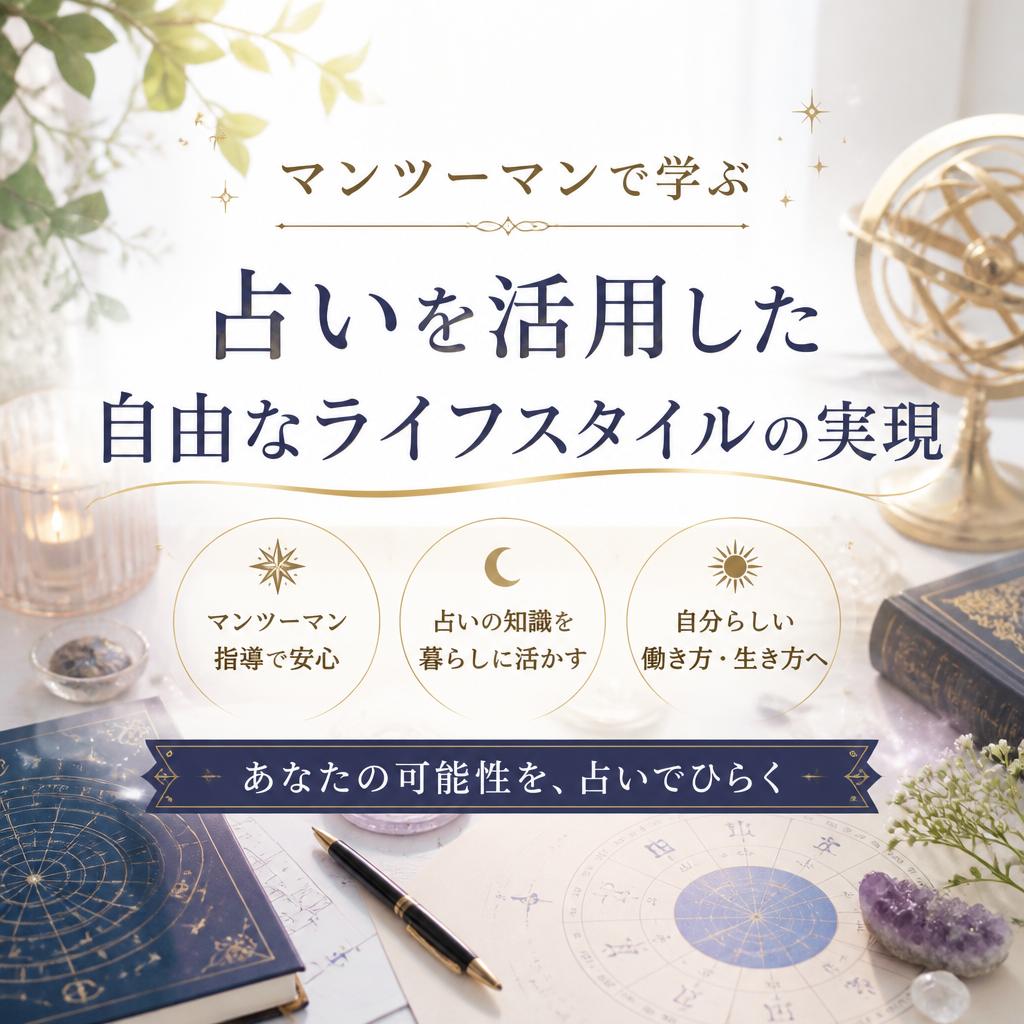マンツーマンで学ぶ、占いを活用した自由なライフスタイルの実現