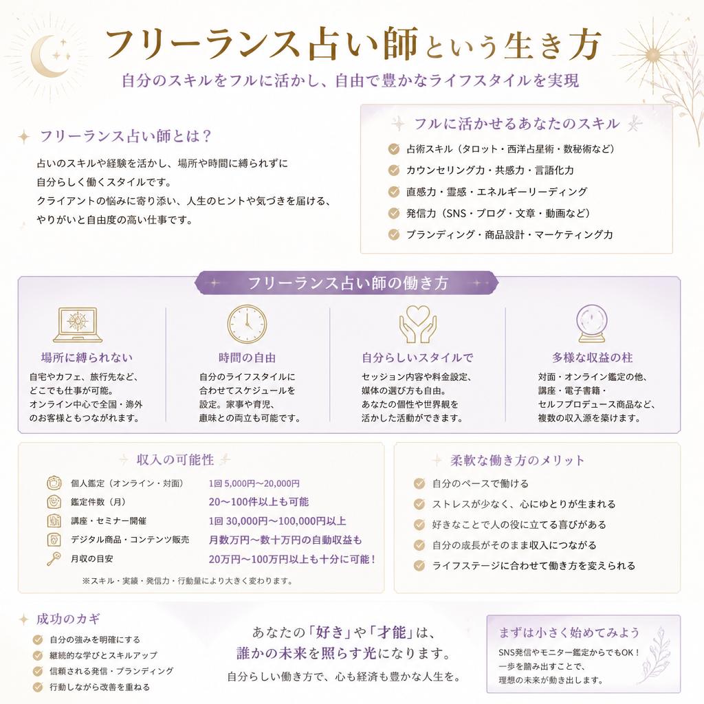 フリーランス占い師の魅力