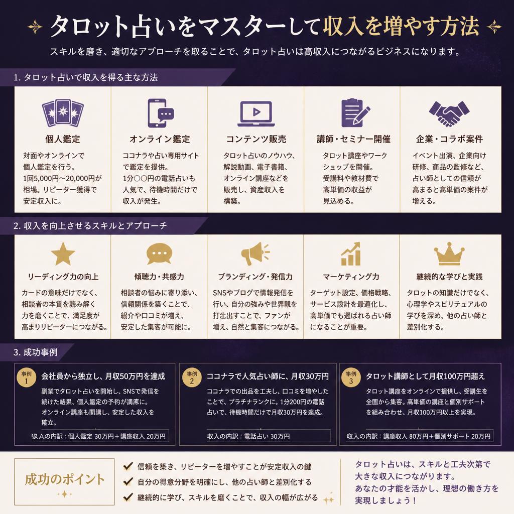 タロットを活用した占い師の収入アップ法
