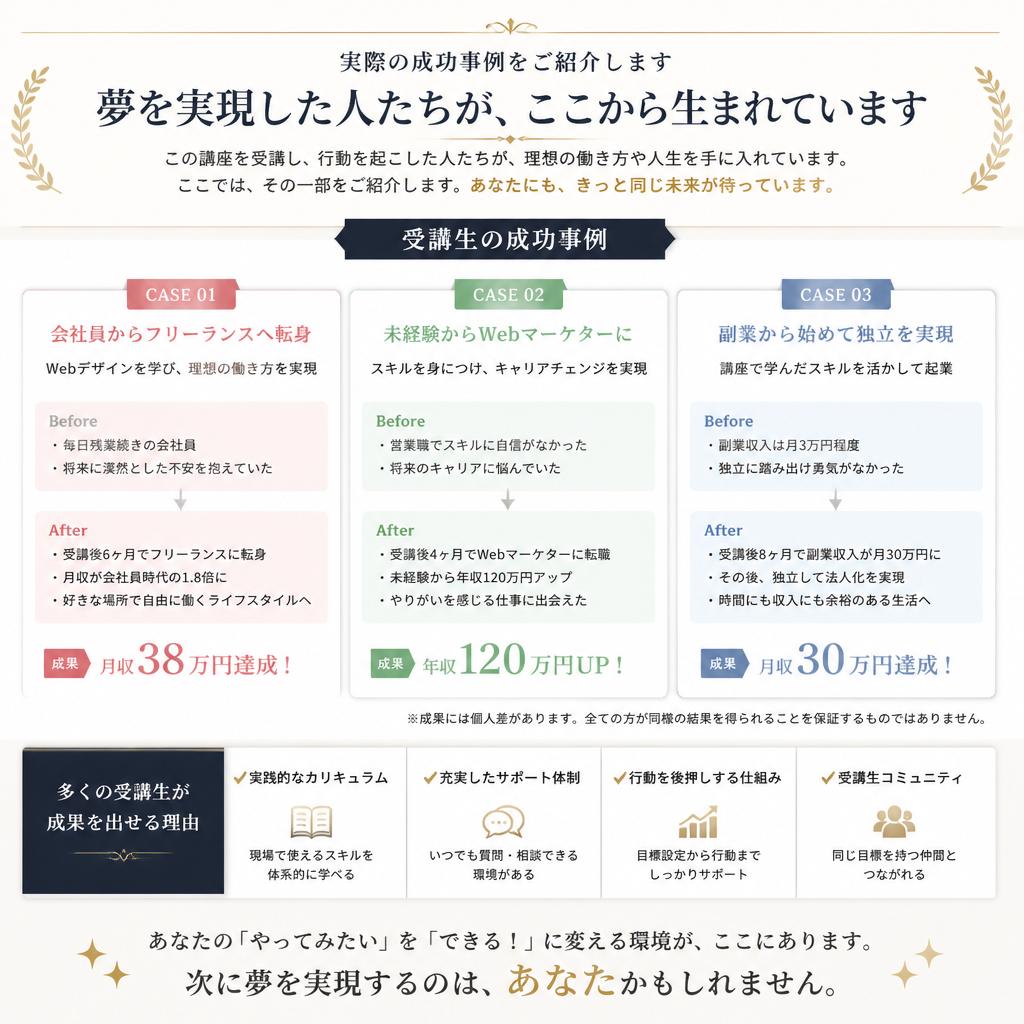 受講生の成功事例