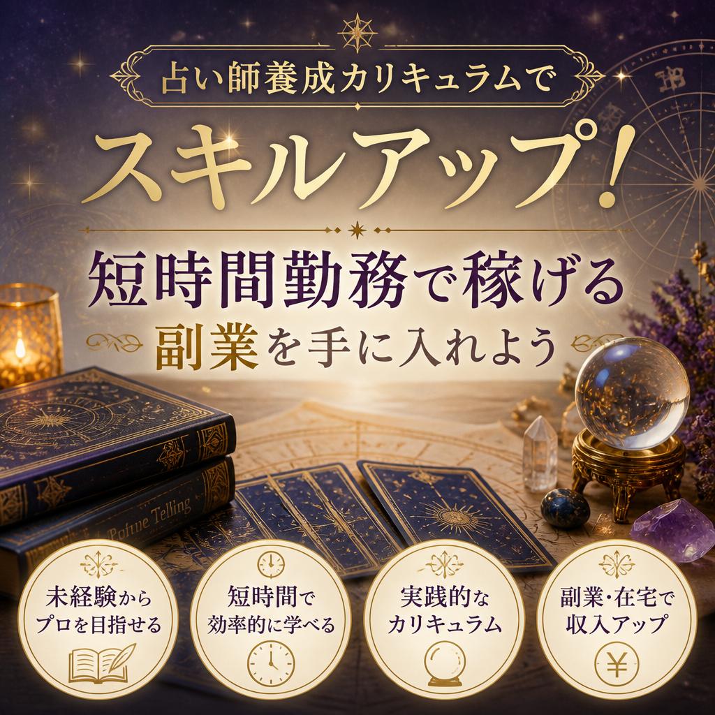 占い師養成カリキュラムでスキルアップ！短時間勤務で稼げる副業を手に入れよう