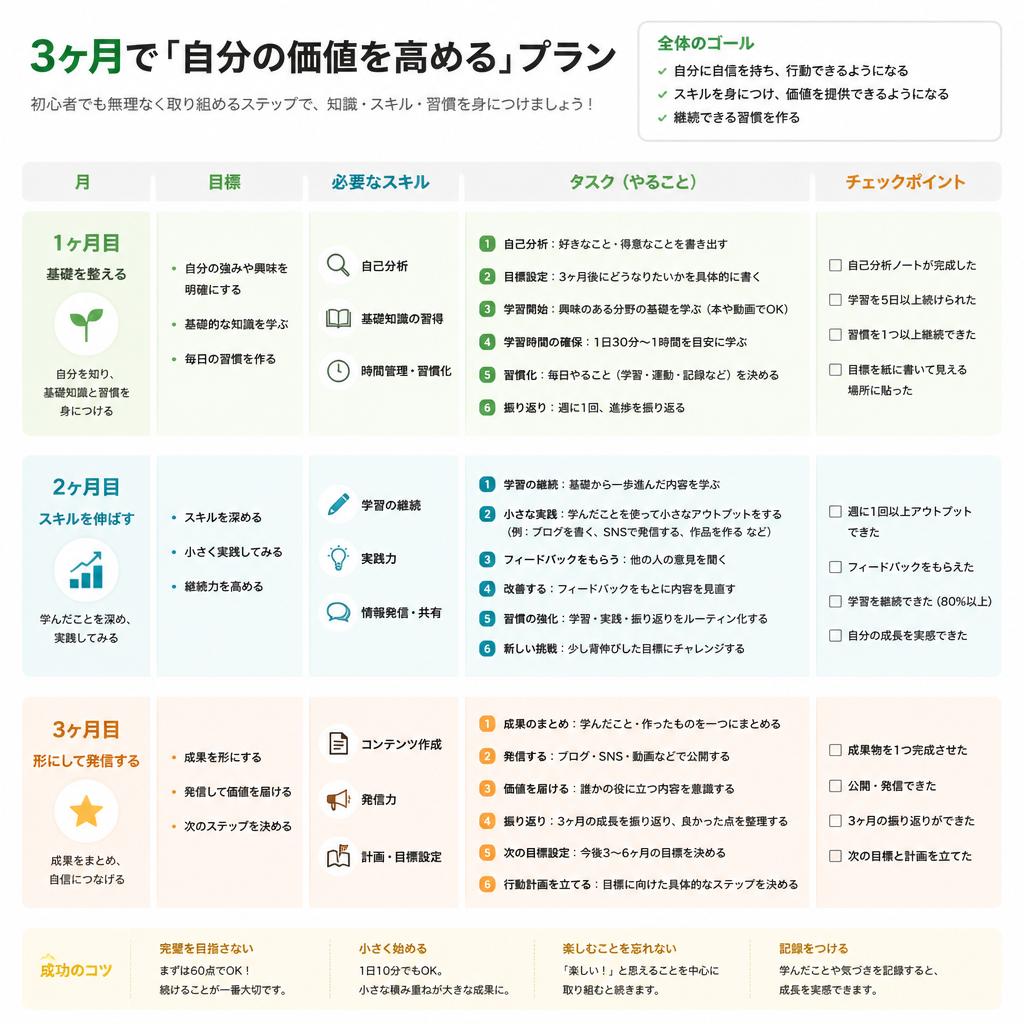 初心者でも安心！3ヶ月で収入を増やすステップ