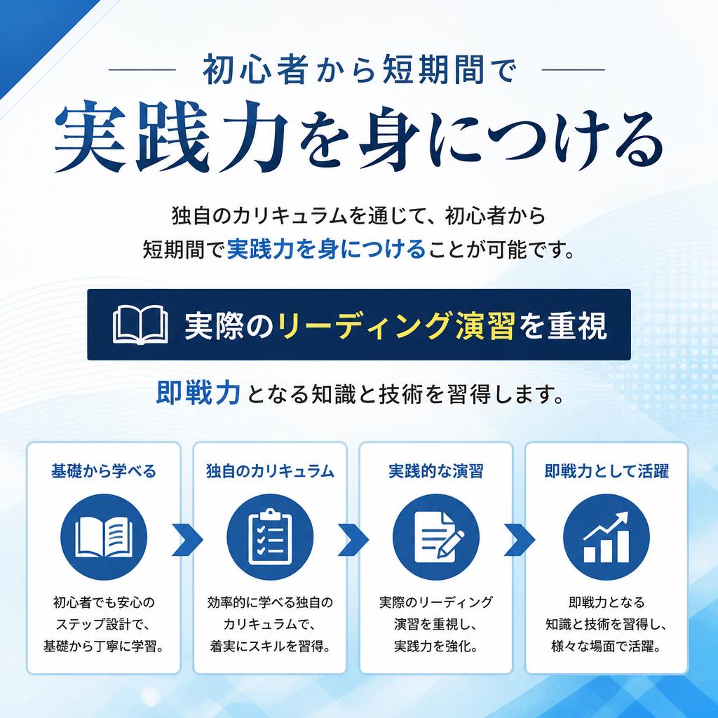 短期間で学べるカリキュラム