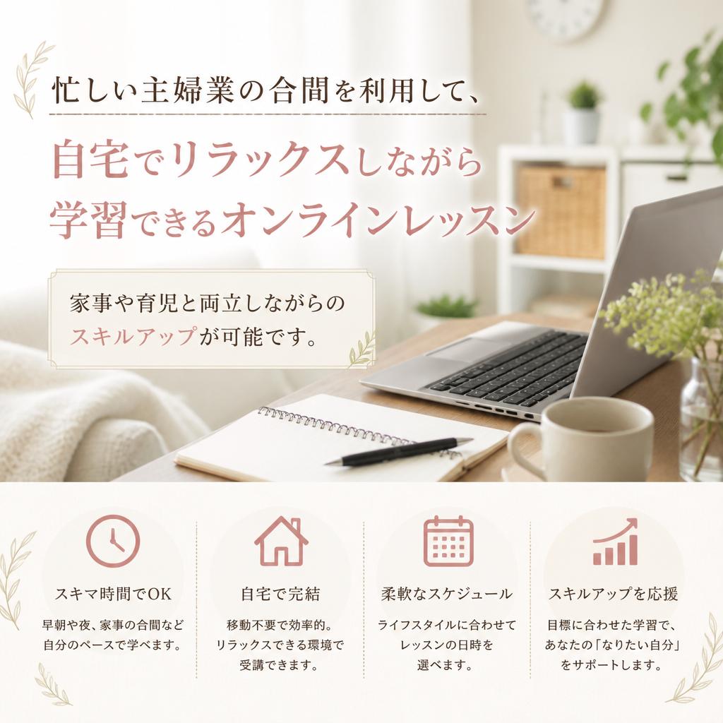 主婦でもできる！オンラインでのスキルアップ
