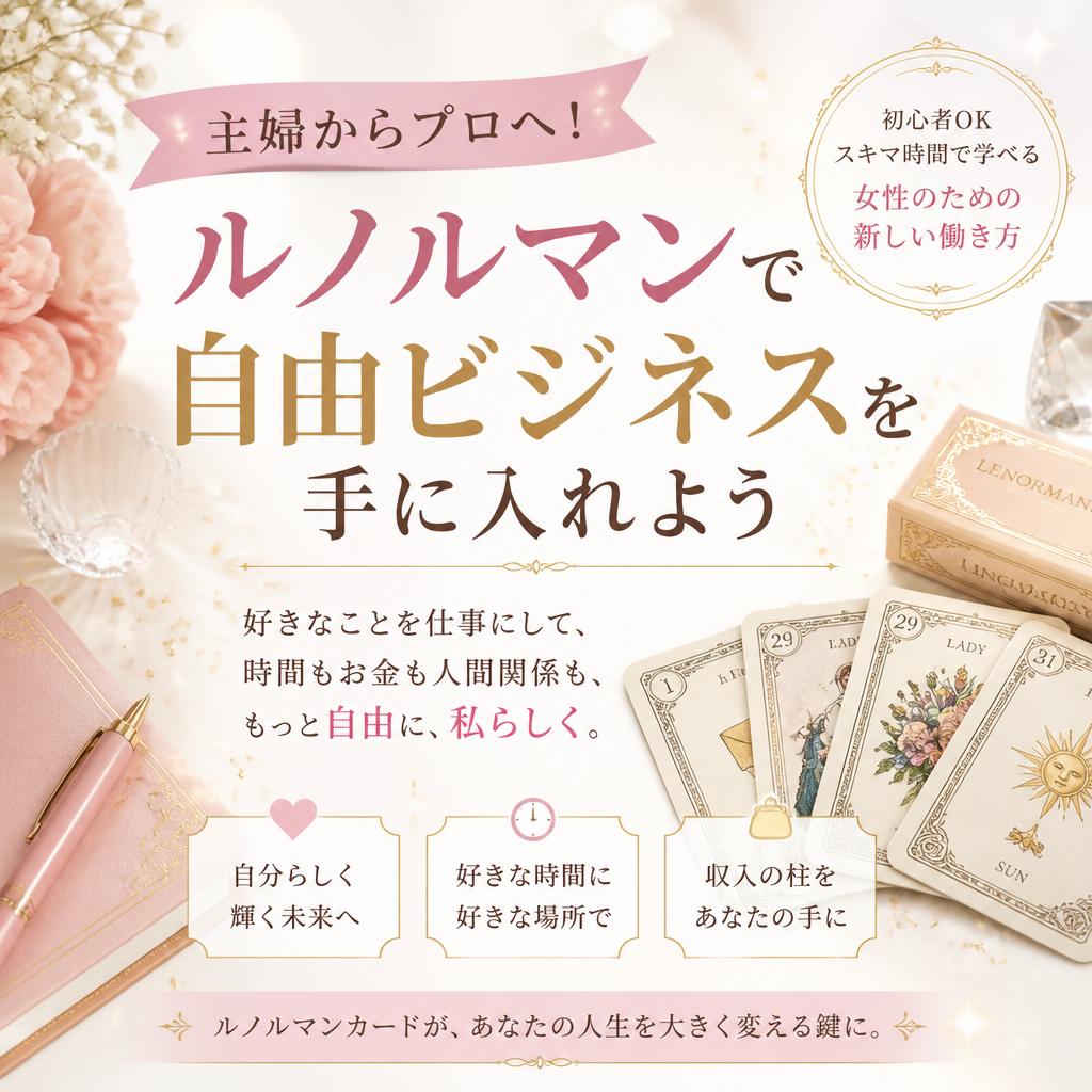 主婦からプロへ！ルノルマンで自由ビジネスを手に入れよう