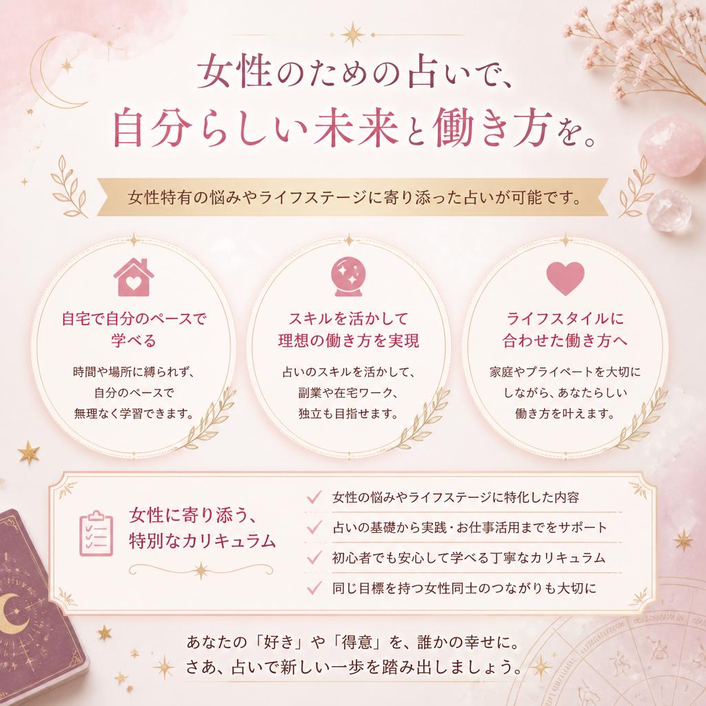 女性のための在宅占いの特長