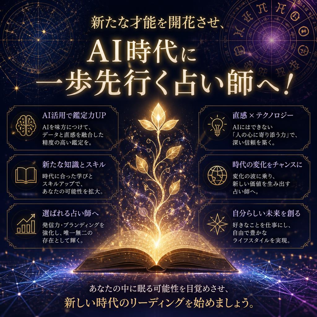 新たな才能を開花させ、AI時代に一歩先行く占い師へ！