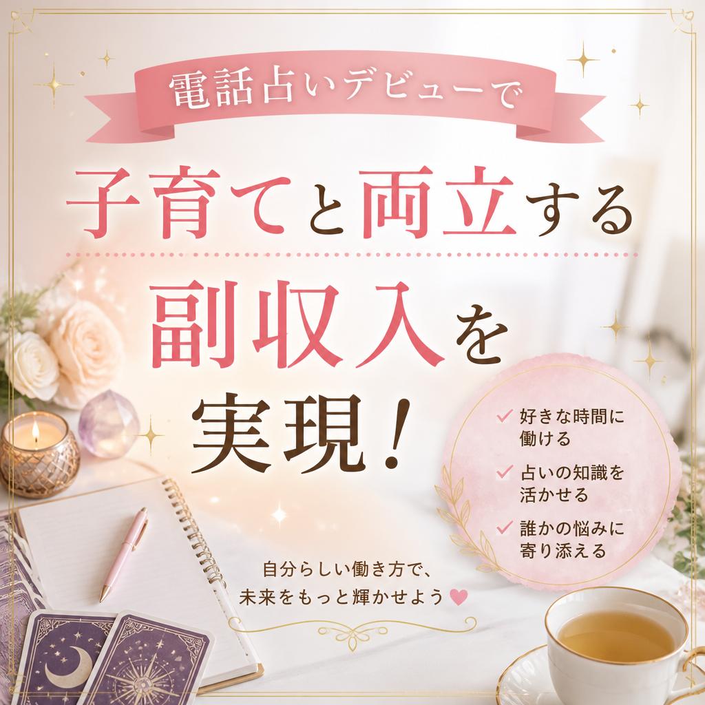 電話占いデビューで子育てと両立する副収入を実現！