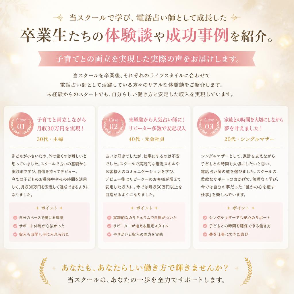 受講生の声と成功事例