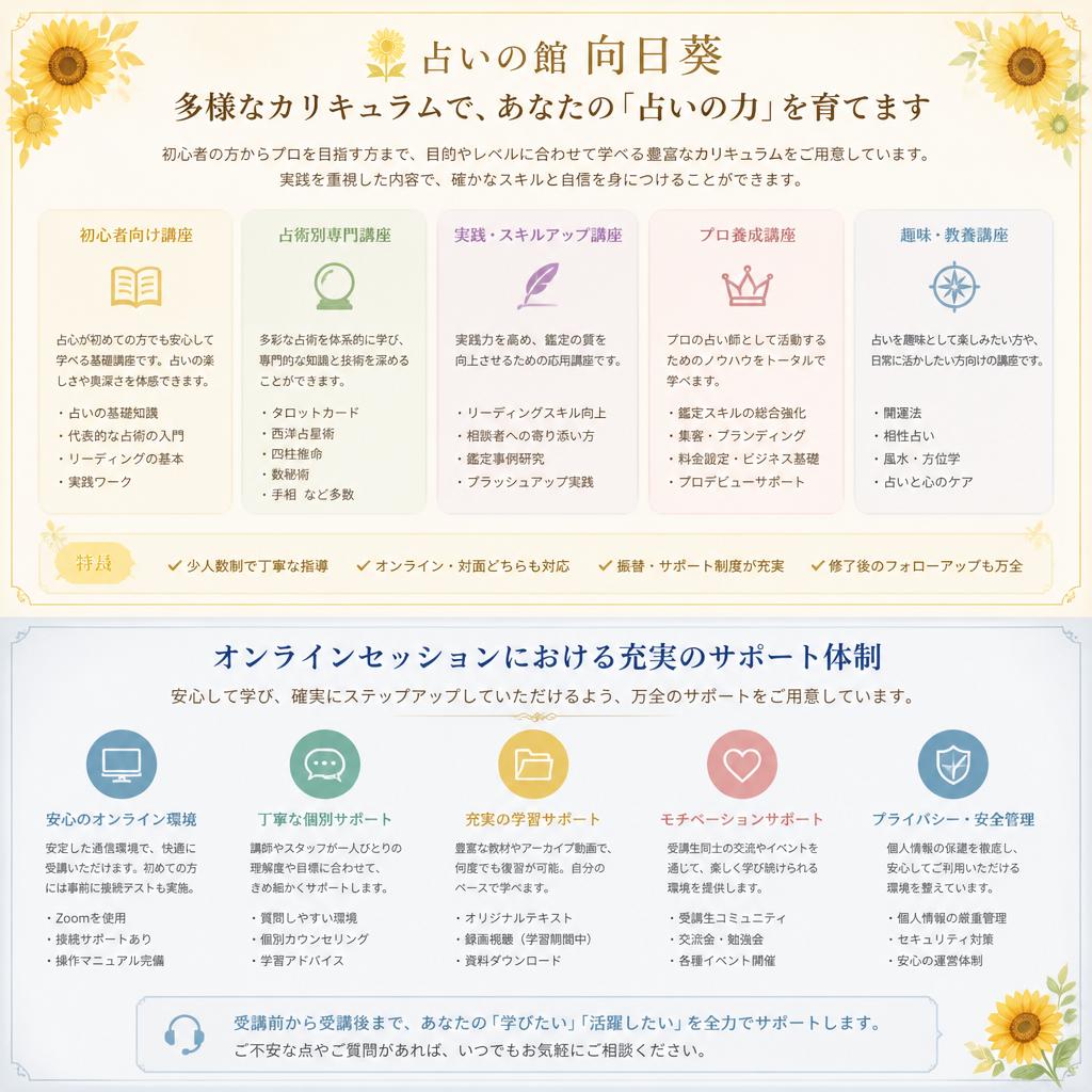 充実したカリキュラムとサポート