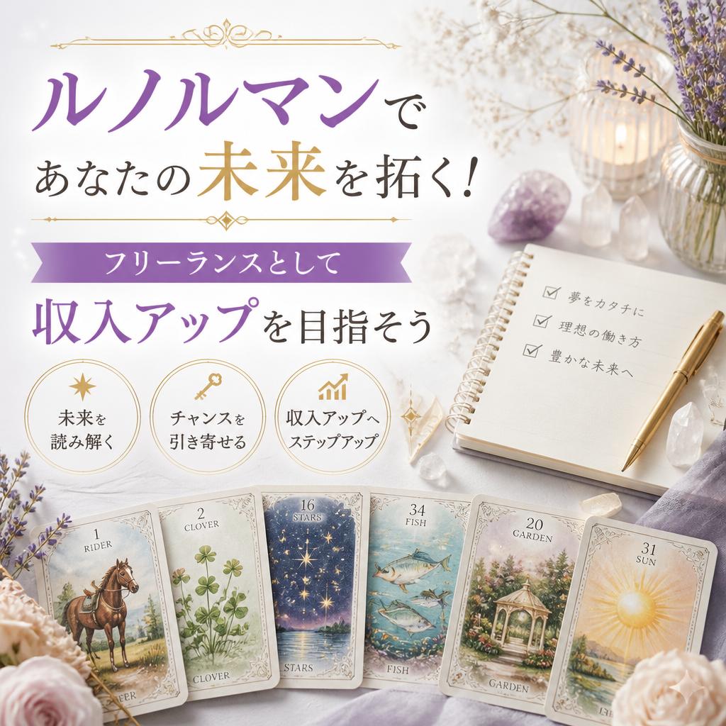 ルノルマンであなたの未来を拓く！フリーランスとして収入アップを目指そう