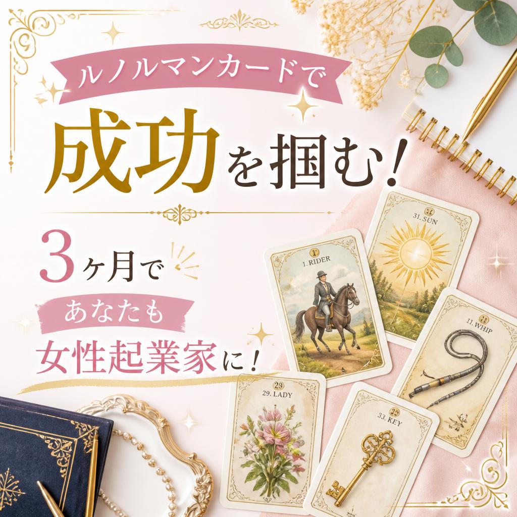 ルノルマンカードで成功を掴む！3ヶ月であなたも女性起業家に！