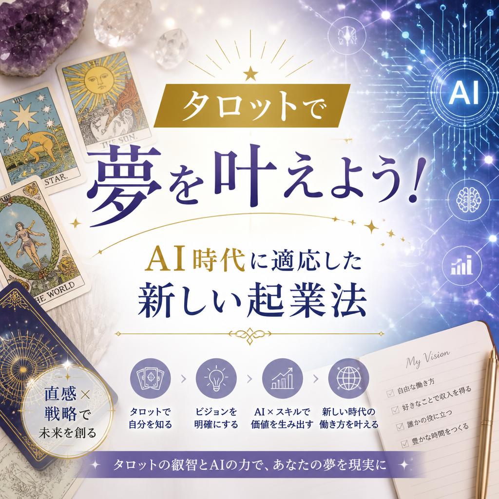 タロットで夢を叶えよう！AI時代に適応した新しい起業法