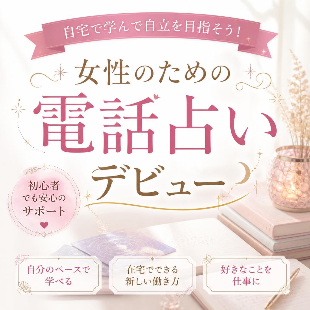 自宅で学んで自立を目指そう！女性のための電話占いデビュー